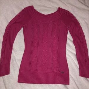 Guess pink cable knit sweater - size S